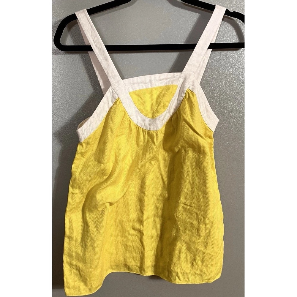 Banana Republic Yellow & White Babydoll Camisole Medium Coquette Y2K Style